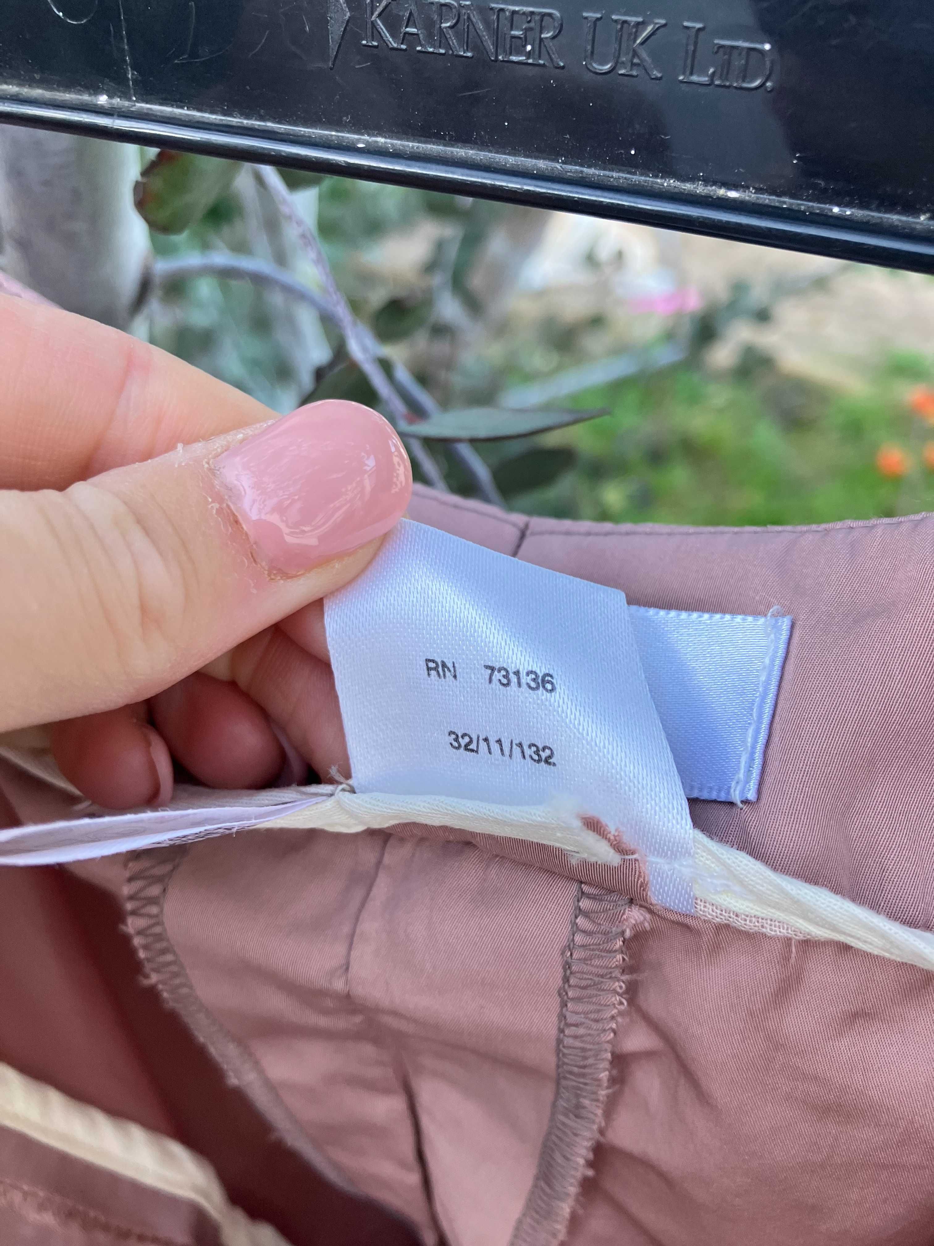 Spodnie MaxMara z jedwabiem cygaretki brudny róż premium