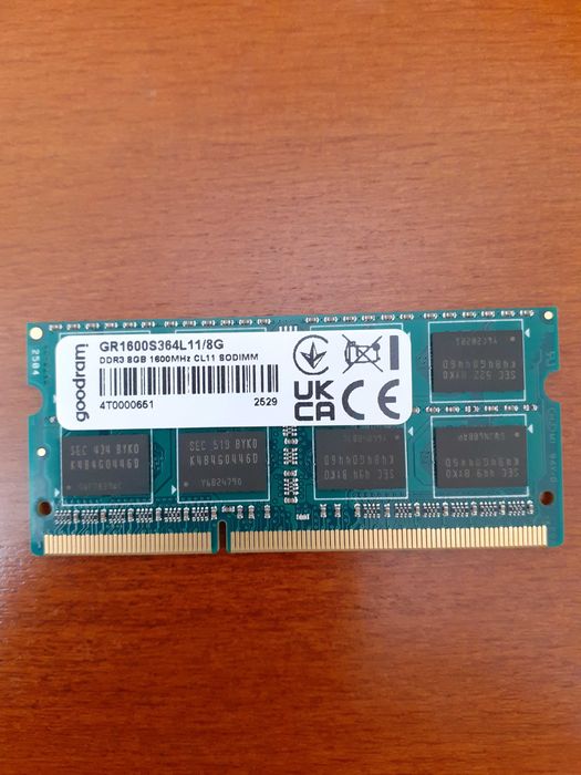 Memória SO-DIMM DDR3 8Gb 1600Mhz
