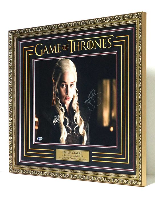 Emilia Clark autograf Gra o Tron piękna oprawa certyfikat