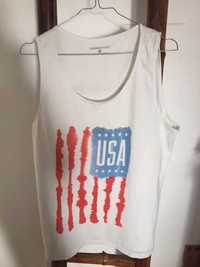 T-shirt Branca Alças USA