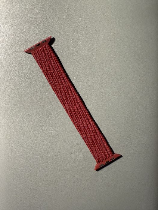 Materiałowy, bordowy, pleciony pasek loop do Apple Watch SE/5/6/7/8