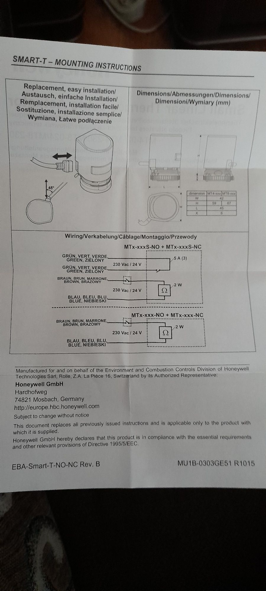 Small linear thermoelectric actuator MT4-024-NC