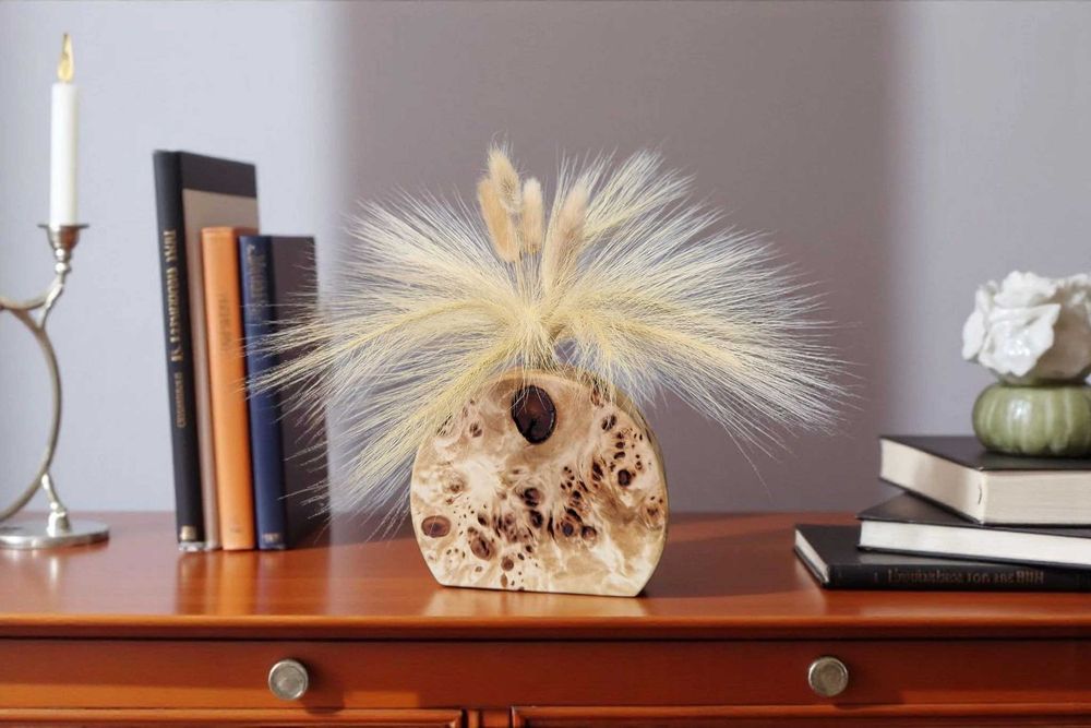 Wazonik, wazon drewniany – dekoracja, prezent, naturalne drewno