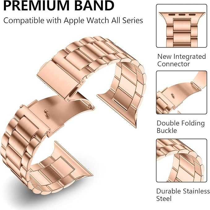 Metalowy Pasek Bransoleta Apple Watch 49mm 45mm 44mm 42mm 41mm 40mm 38