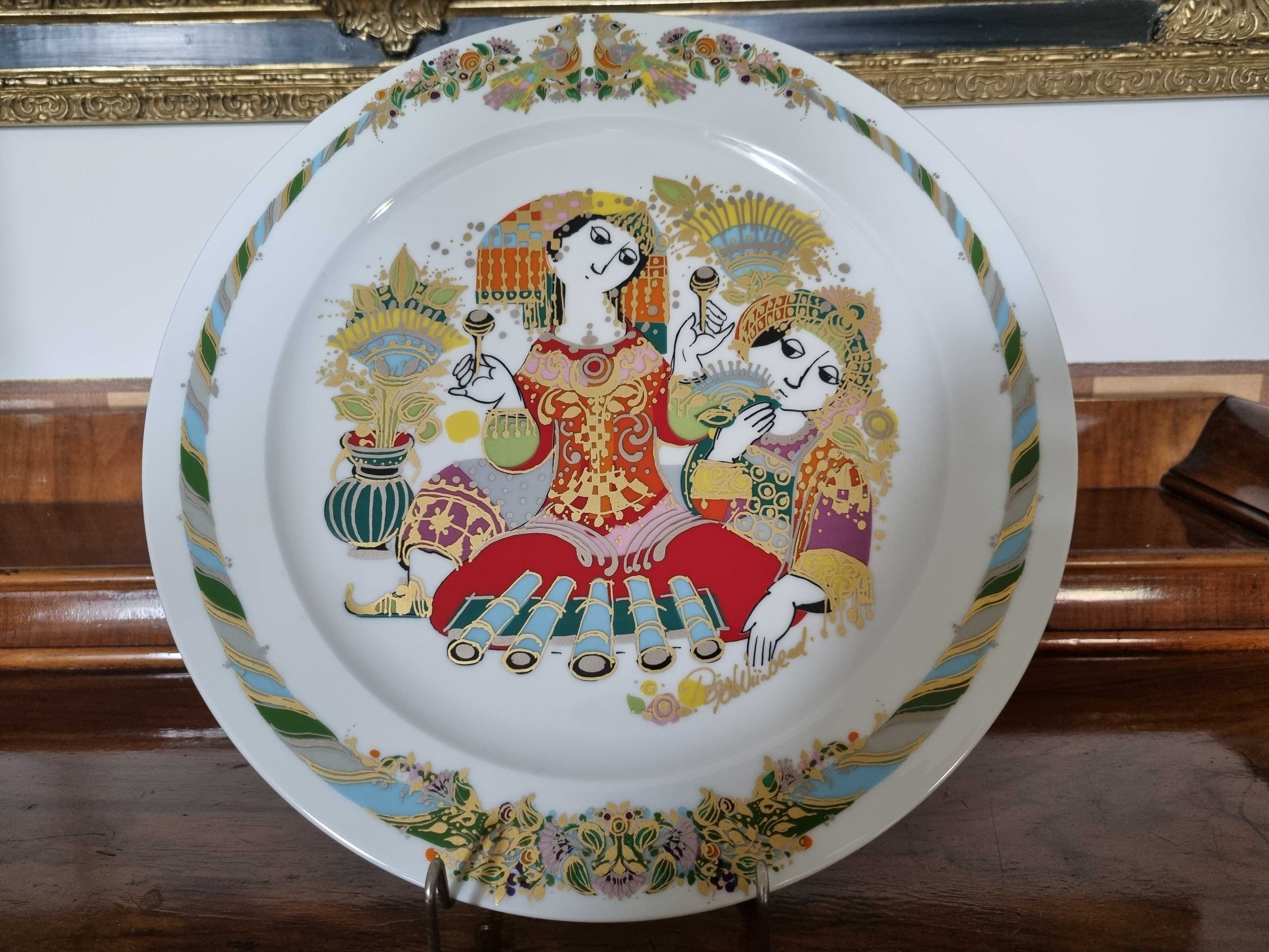 Duży Kolekcjonerski Talerz Rosenthal W. Bjorn Warsteiner Concertina