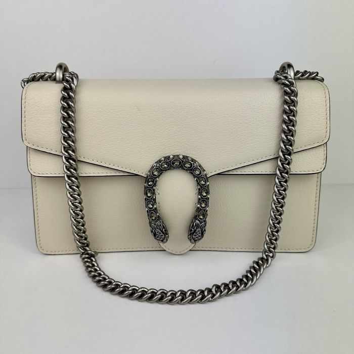Torebka Gucci Dionysus Small Shoulder Bag kremowa skóra naturalna