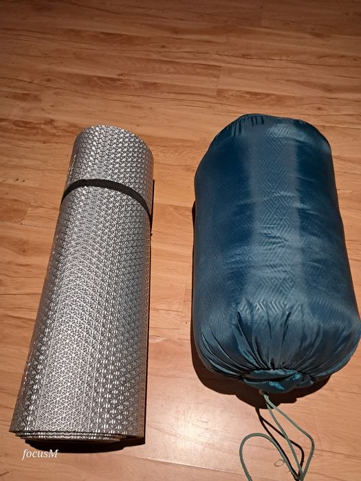 śpiwòr + mata trekkingowa