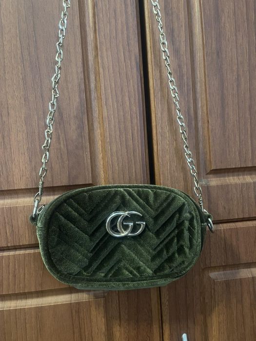 Сумка гуччі гарний колір хакі