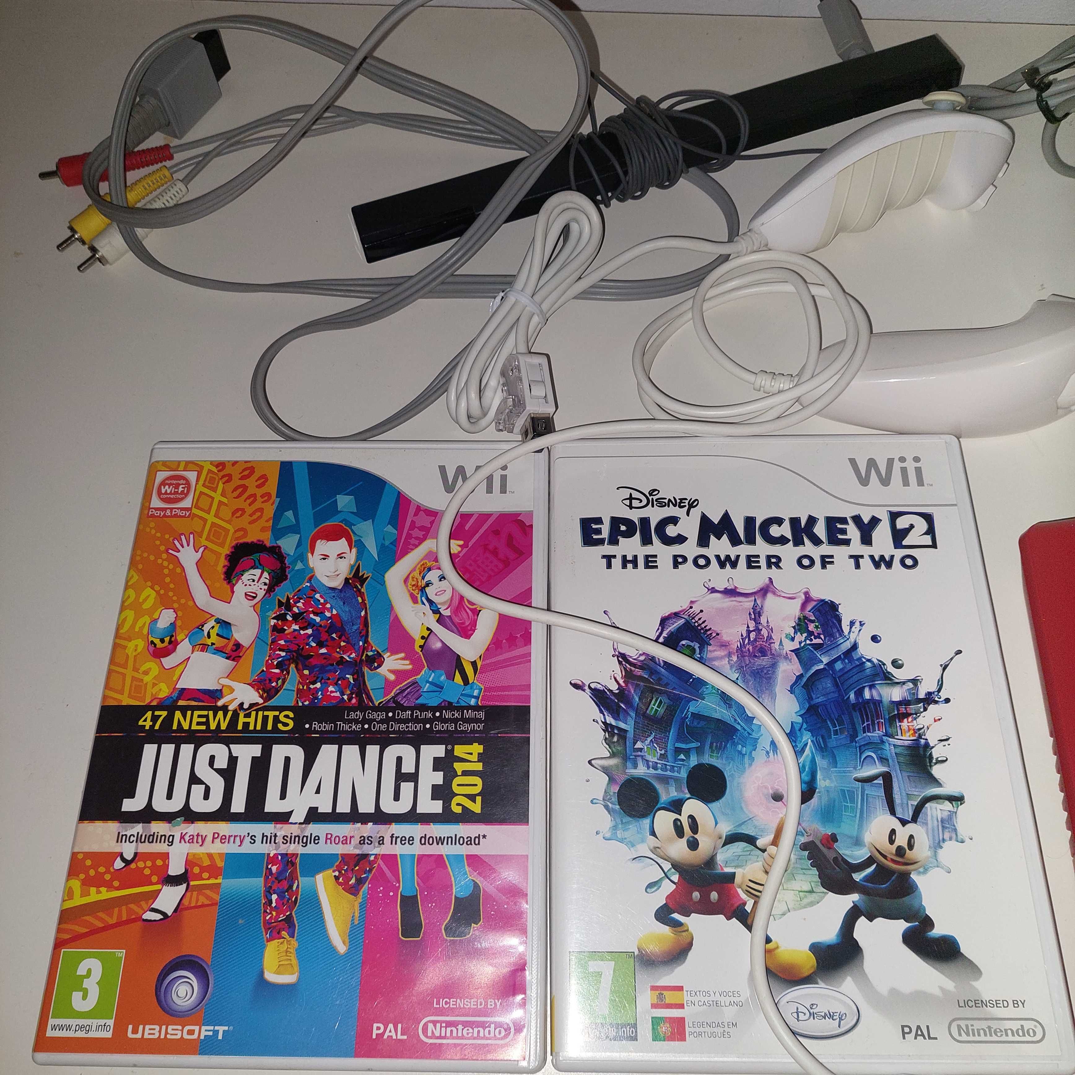 Consola Wii completa com todos os cabos