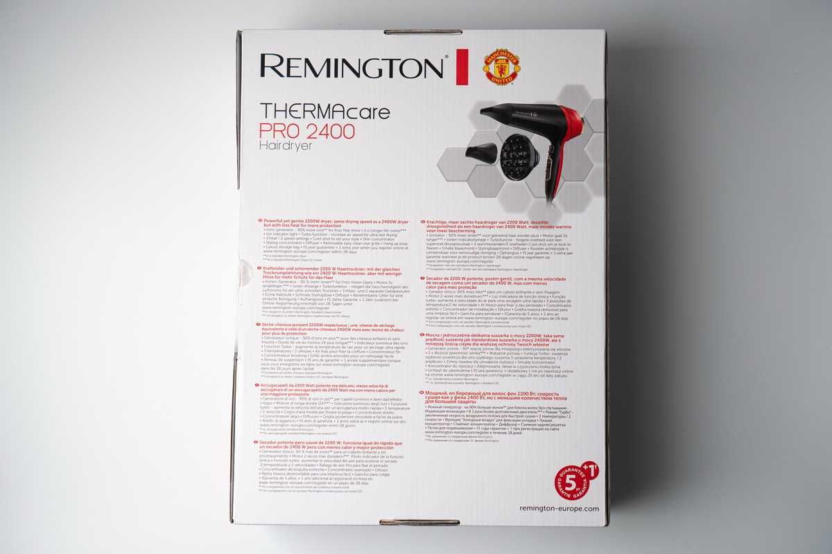 Фен Remington D5755 Manchester United Thermacare PRO 2400