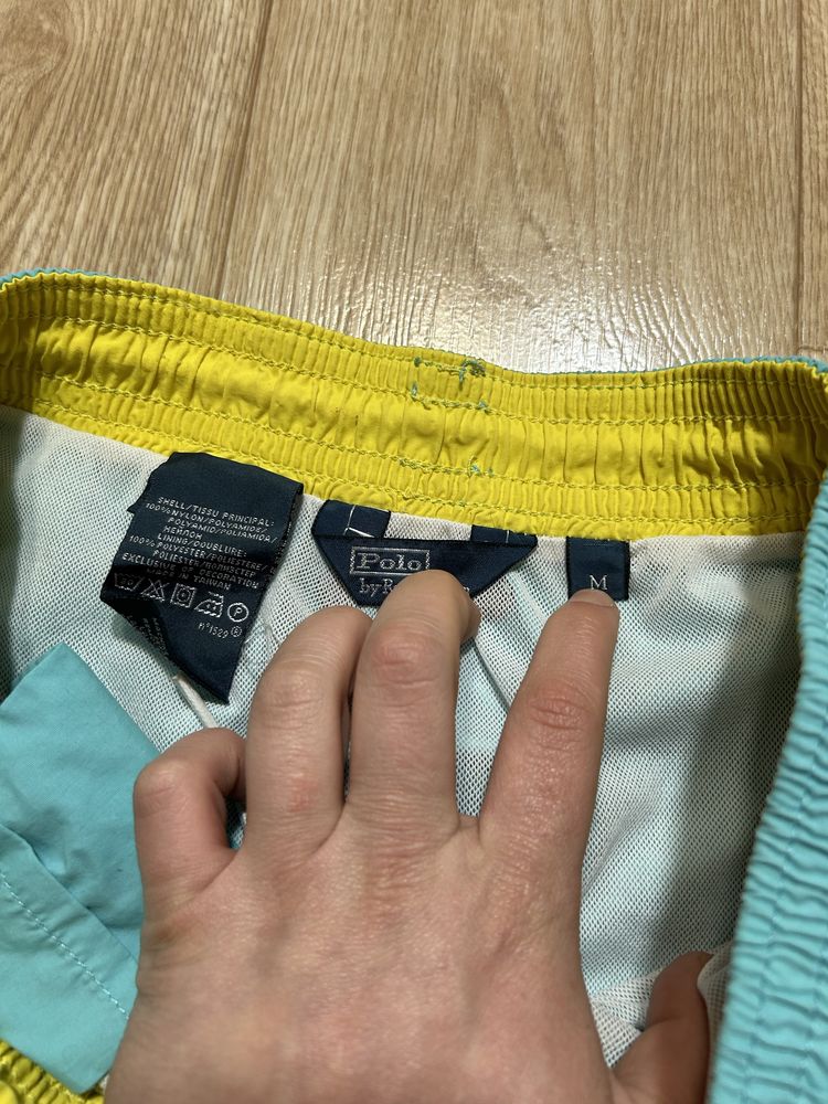 Polo by Ralph Lauren Blue/Yellow Nylon ідеальні шорти на теплу пору