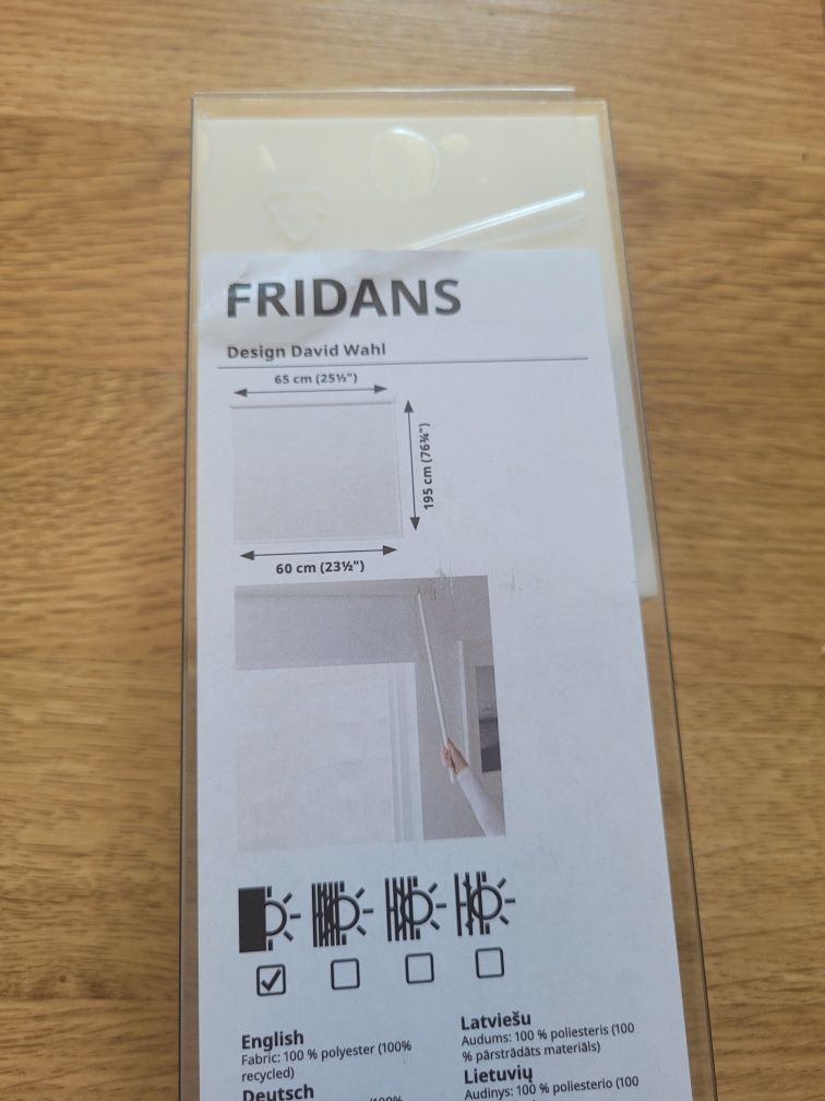 Rolety zaciemniające 60x195 Ikea Fridans