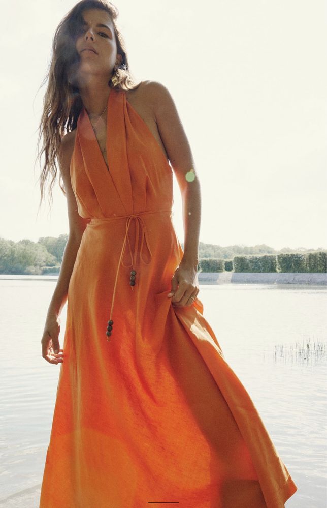 Шикарное летнее платье из льна Zara