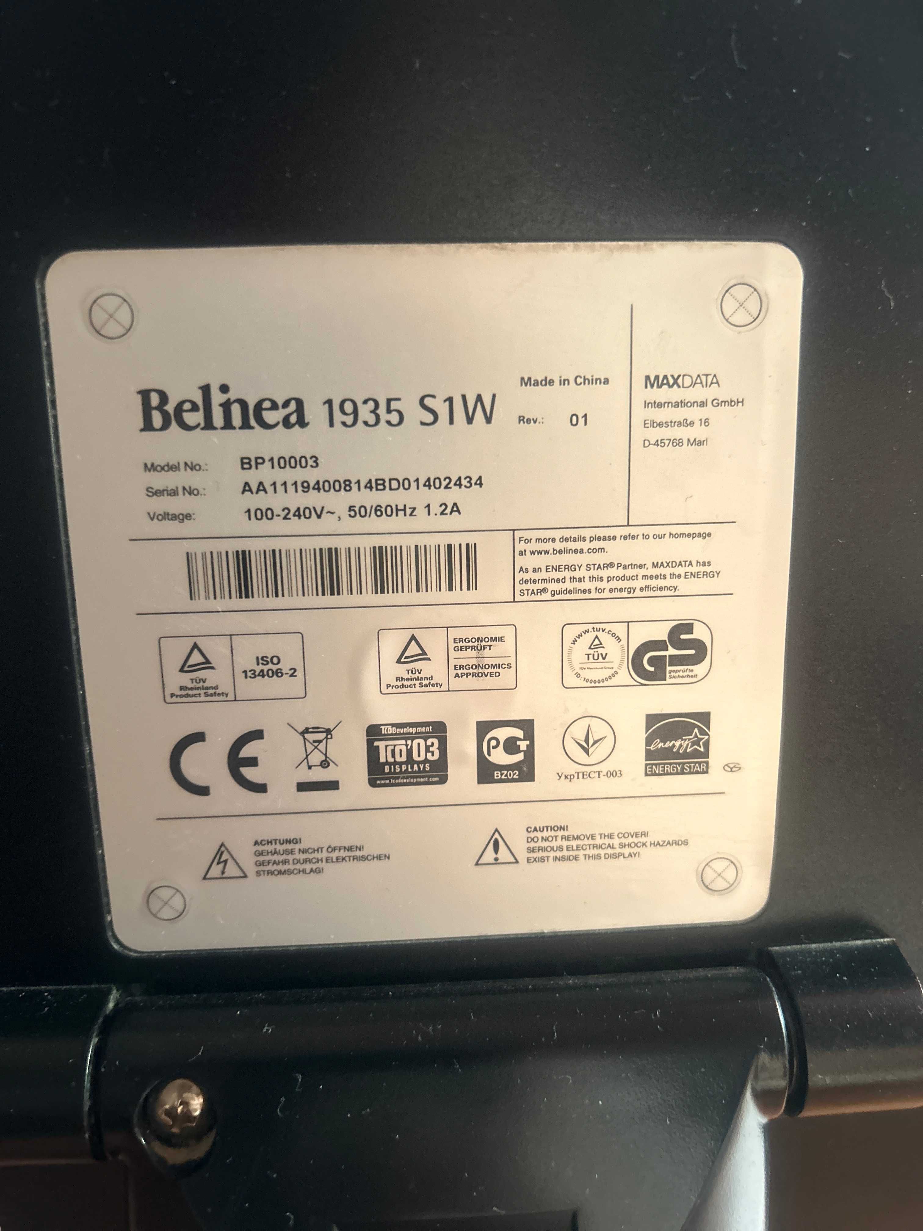 Monitor Belinea 1935 S1W 19" 60Hz