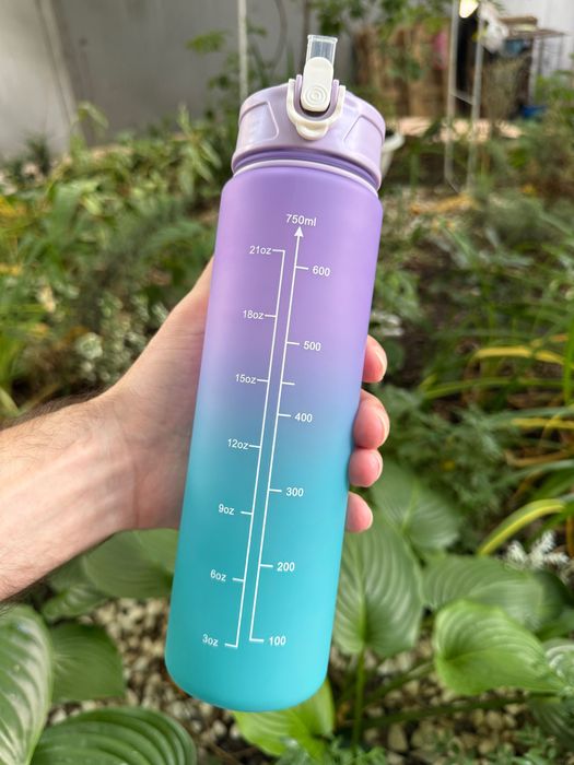Пляшка для води 750 мл – герметична, багаторазова – спорт/офіс
