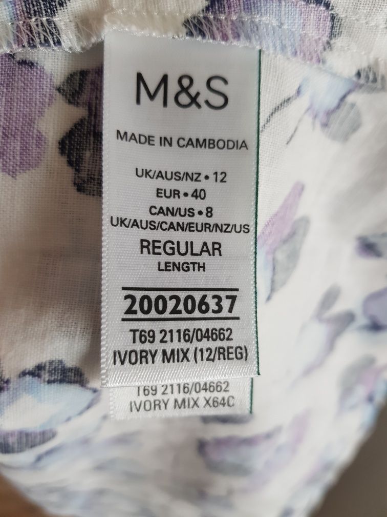 Marks&spencer sukienka na lato kwiaty midi 40