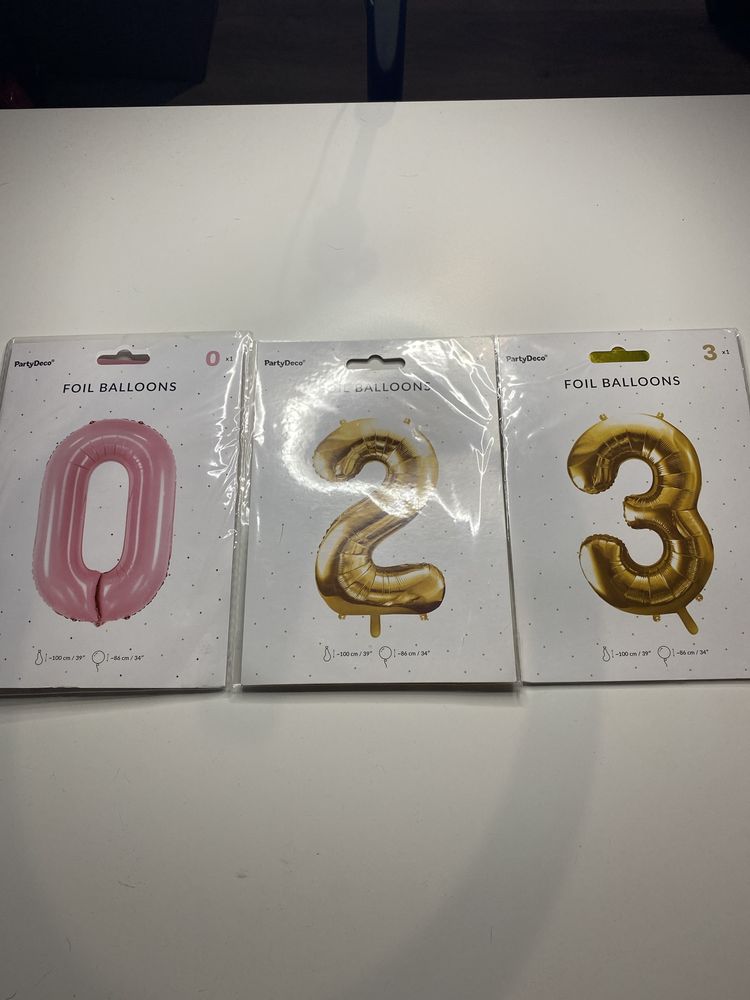 Balony urodzinowe 0,2,3