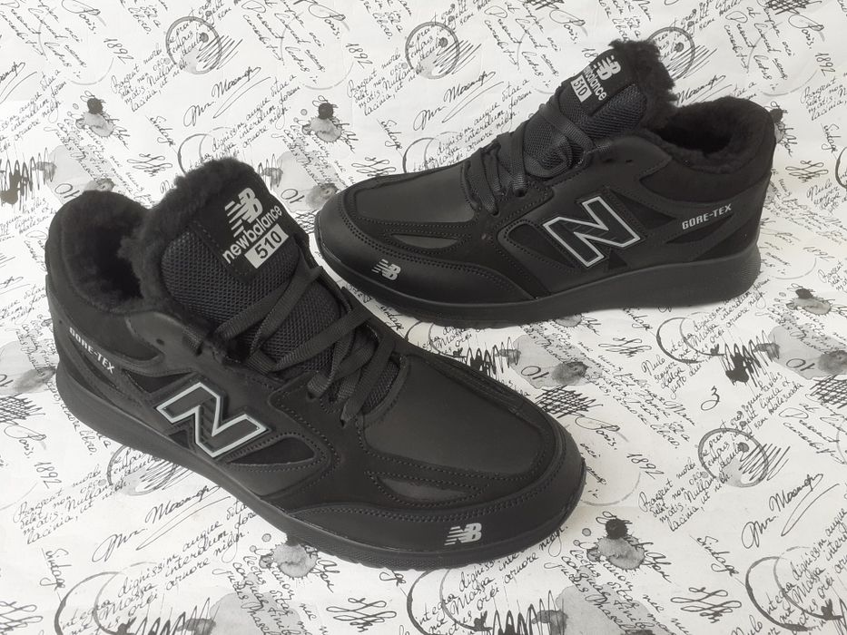 2 цвета NEW BALANCE 510 зимние кожаные кроссовки на меху красовки мех