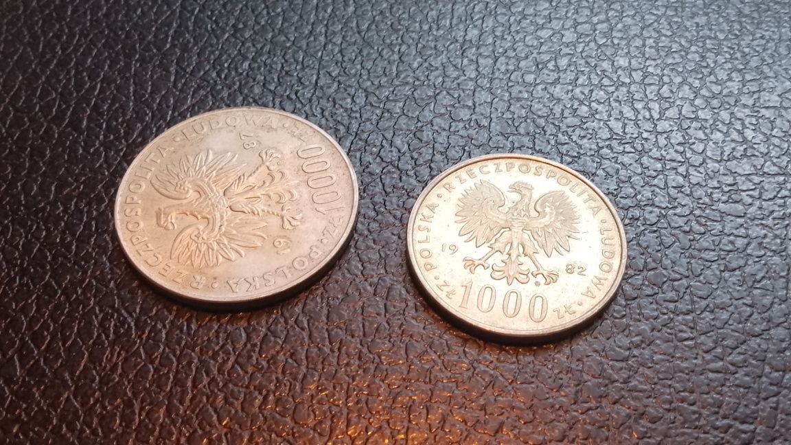 Dwie srebrne monety Polskie