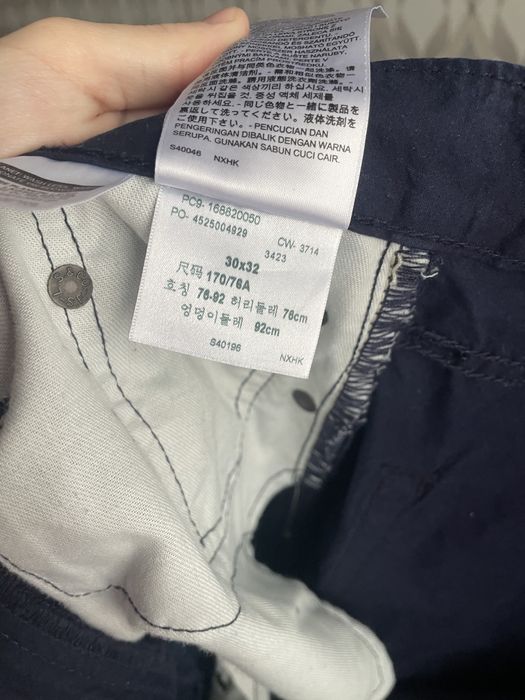Чоловічі джинси levi’s 522 w30 l32 оригінал