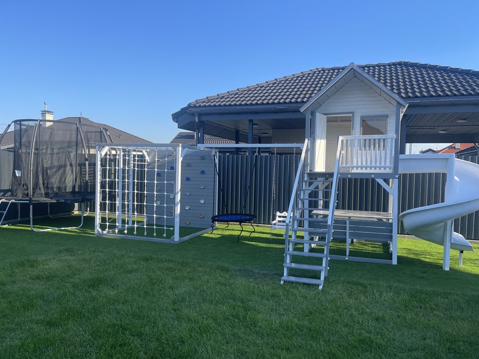 Дитячий будиночок куб гойдалки гірка