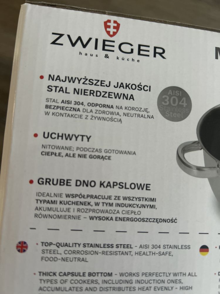 Nowy zestaw komplet garnkow zwieger multima 6 elemantów