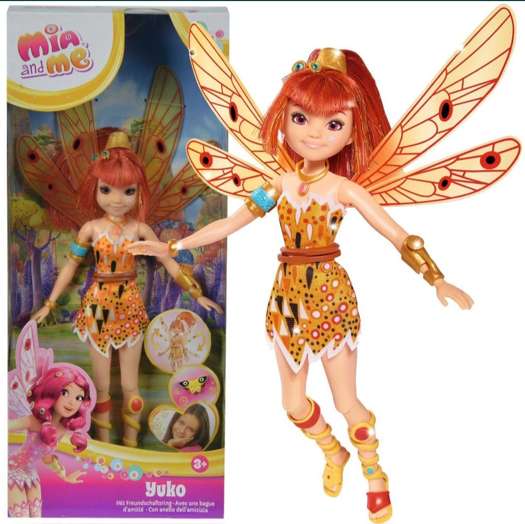 Mattel 2 oryginalne lalki Mia i Yuko z bajki Mija I ja, ruchome skrz