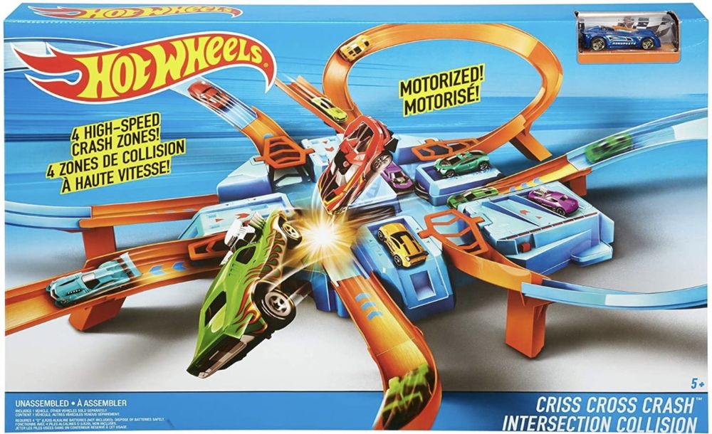 Трек Hot Wheels Авария крест накрест перекресток Criss Cross Crash!