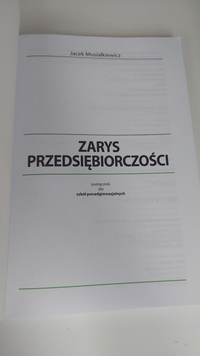 Zarys przedsiębiorczość Książa do podstaw przedsiębiorczość