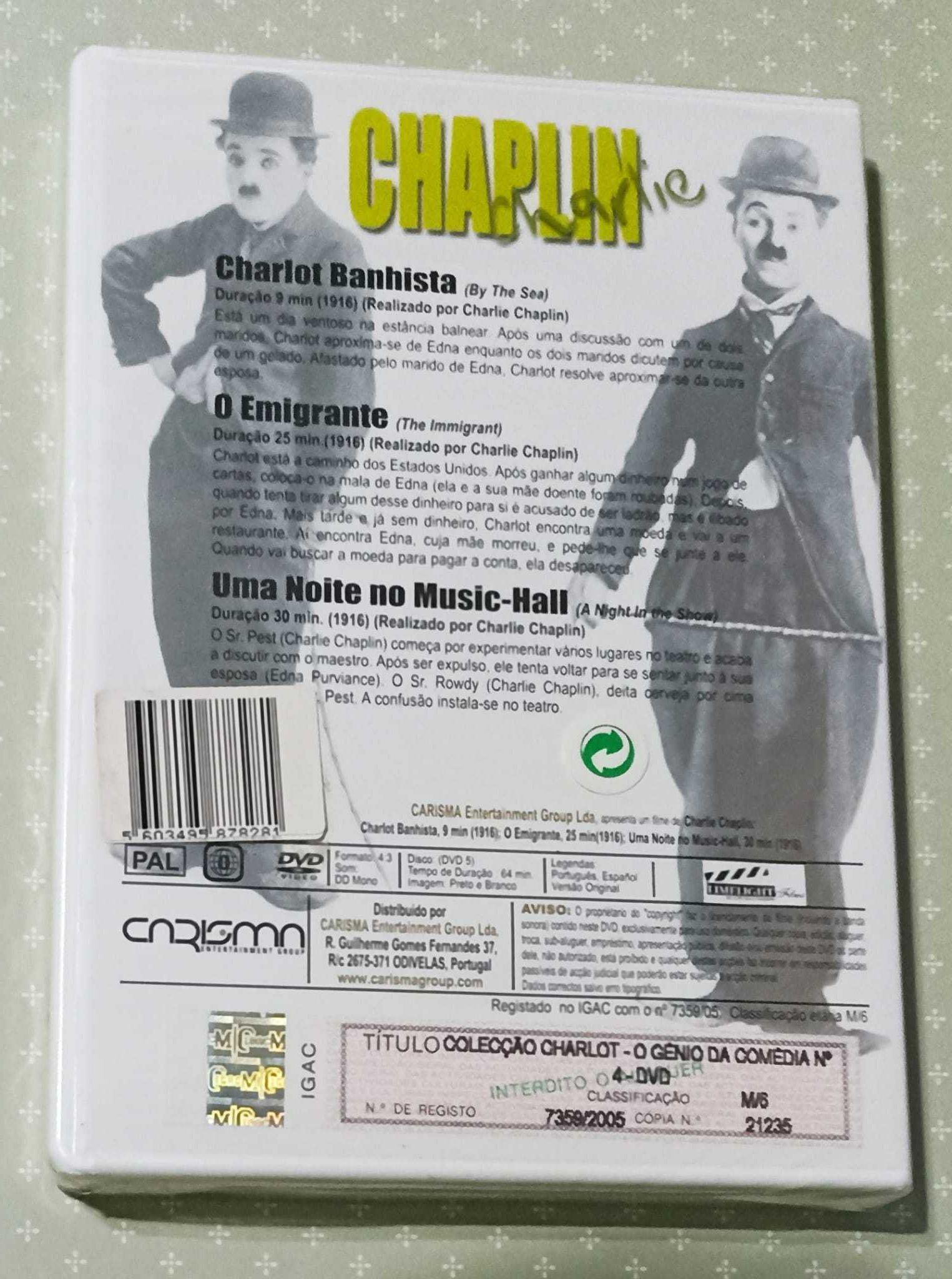 DVD Nº 4 - Coleção Charlot - O Génio da Comédia - Charlie Chaplin