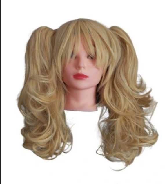 Peruka blond 3 części