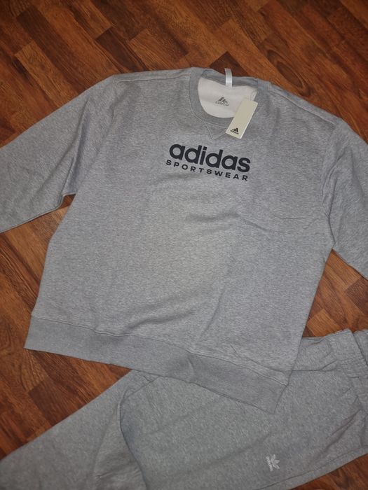 Чоловічий теплий  світшот Adidas великого розміру