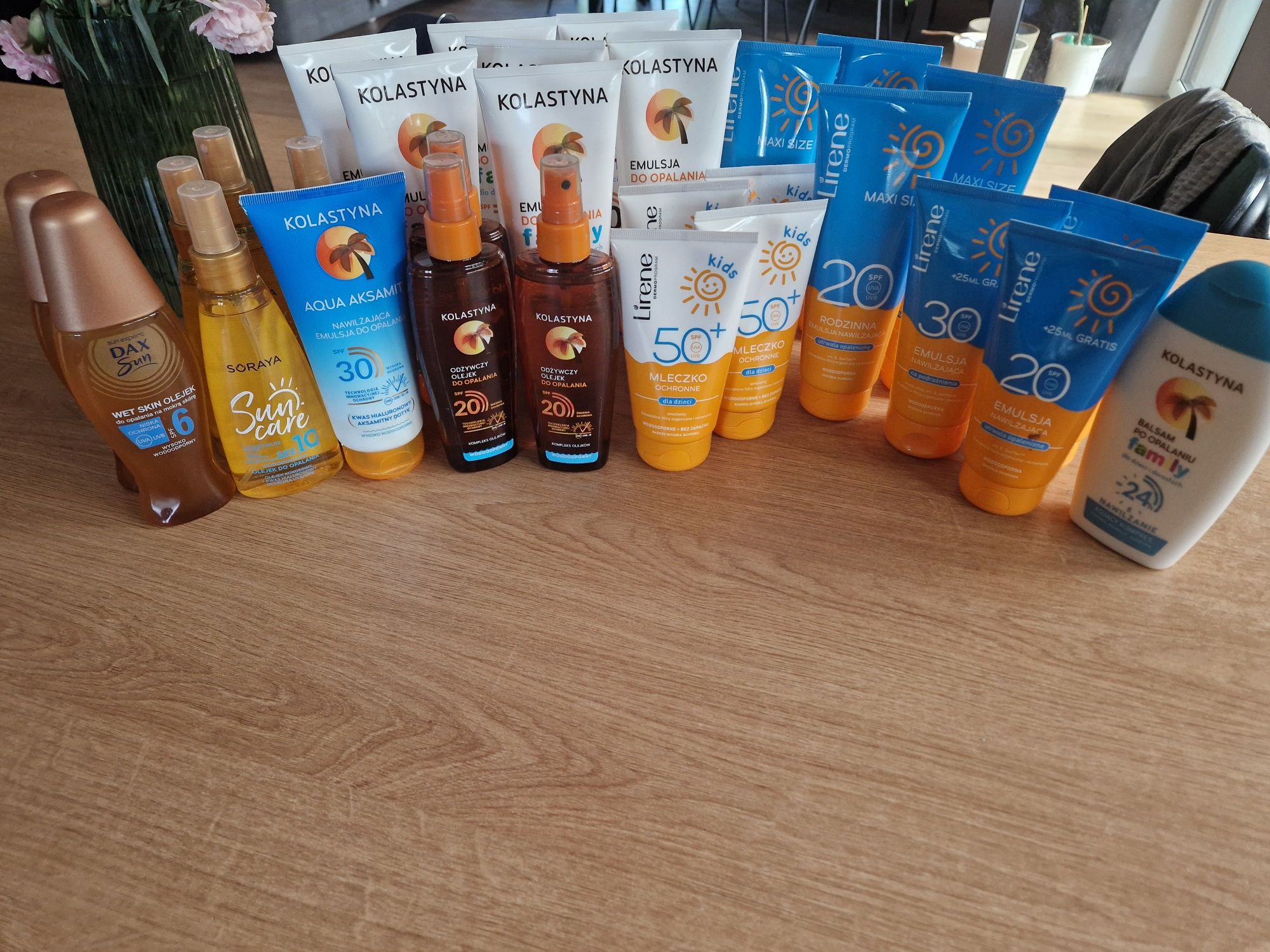 Krem olejek do opalania Kolastyna Lirene soraya spf50 spf20 spf30 kids