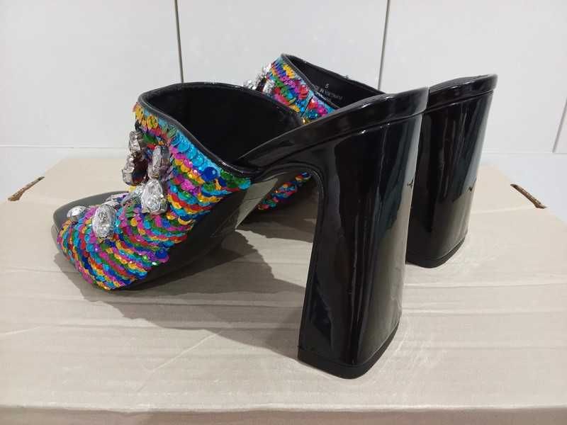 klapki na słupku marki ASOS roz. 38 wkładka 24 cm