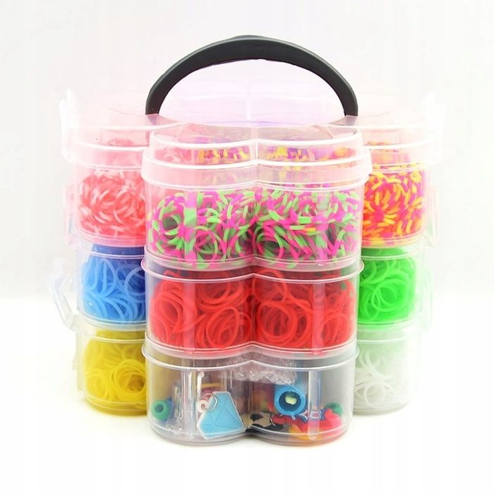 Zestaw Gumek Do Robienia Bransoletek Kreatywny Mocne Xxl Kolory Gumki
