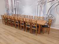 Krzesla i stoly drewniane do restauracji baru świetlicy wiejskiej nowe