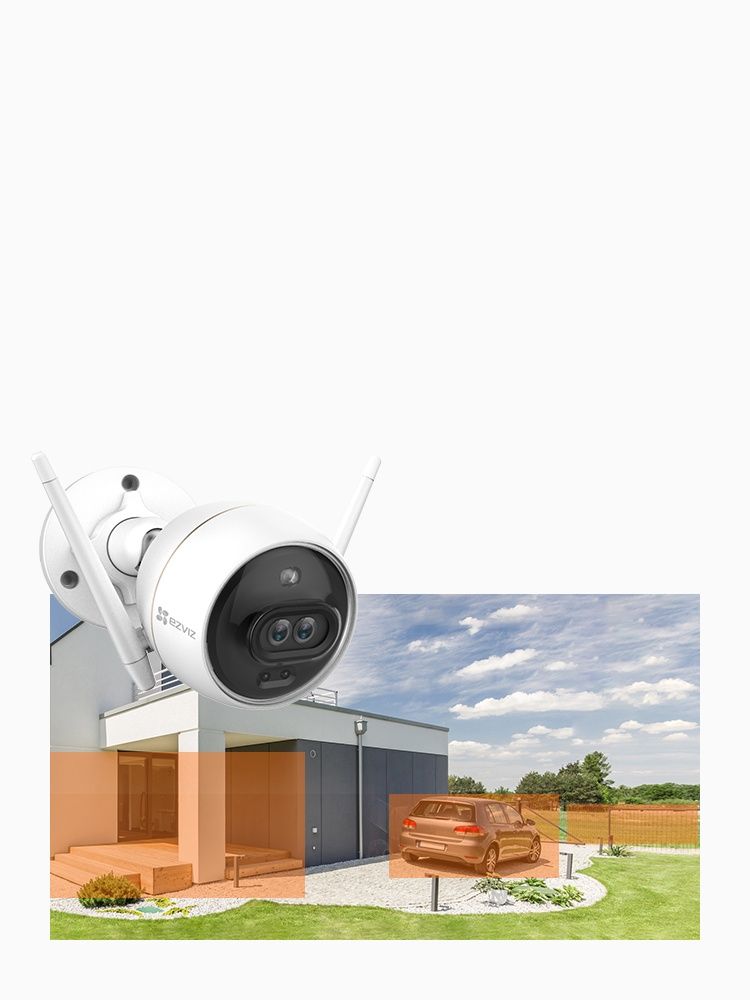 EZVIZ C3X kamera WiFi 1080p podwójny obiektyw AI IP67 noc pojazdy osob