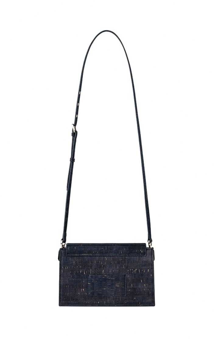 Pages Cork Cross Body Bag Navy Ki Lee Designerska Granatowa Torebka