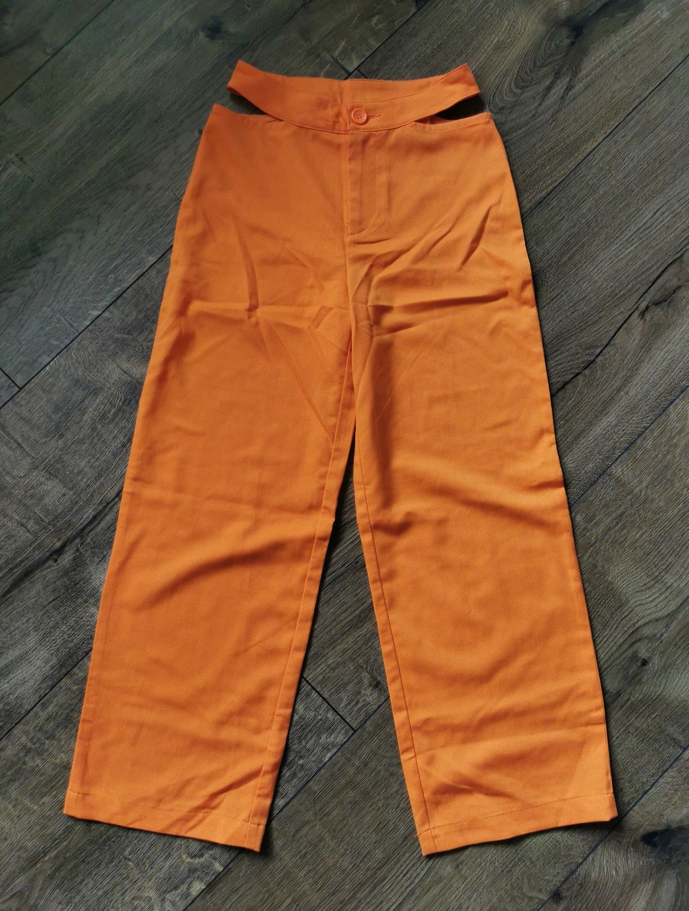 Spodnie H&M pomarańczowe