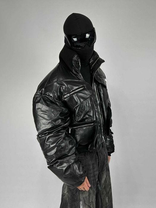 MA-1 бомбер черный дутый куртка курточка пуховик чорний зіпка opium