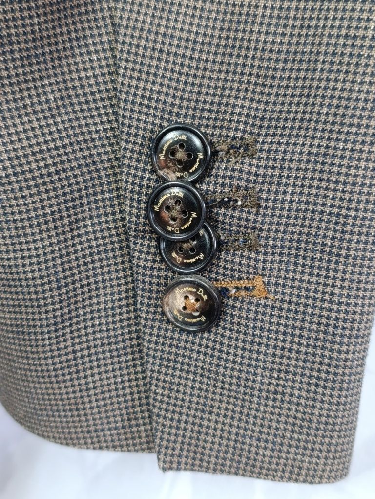 Marynarka Massimo Dutti 50 Brązowa w Kratkę