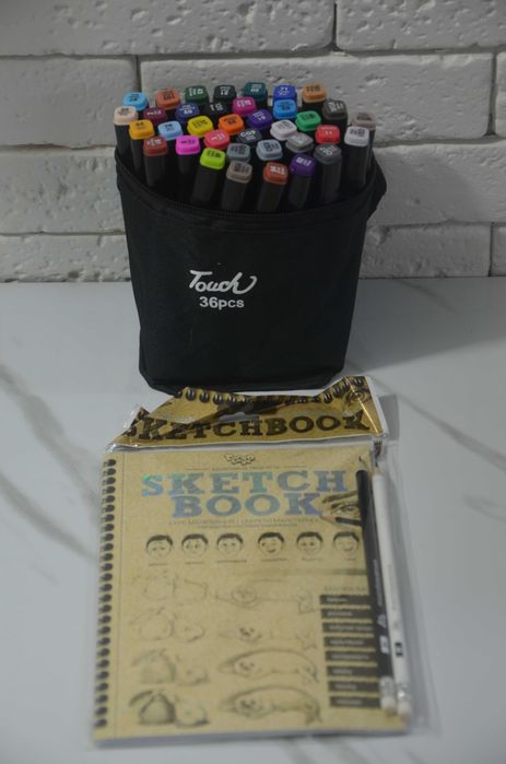 Маркери 36 набір маркерів Touch для скетчингу В чохлі Рисование Набор