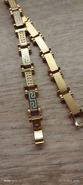 Bransoletka stal chirurgiczna piękny grecki wzór zdobiony krk