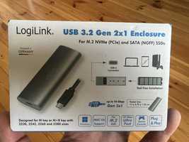 LogiLink UA0389 srebrna obudowa dysku usb. 3.2