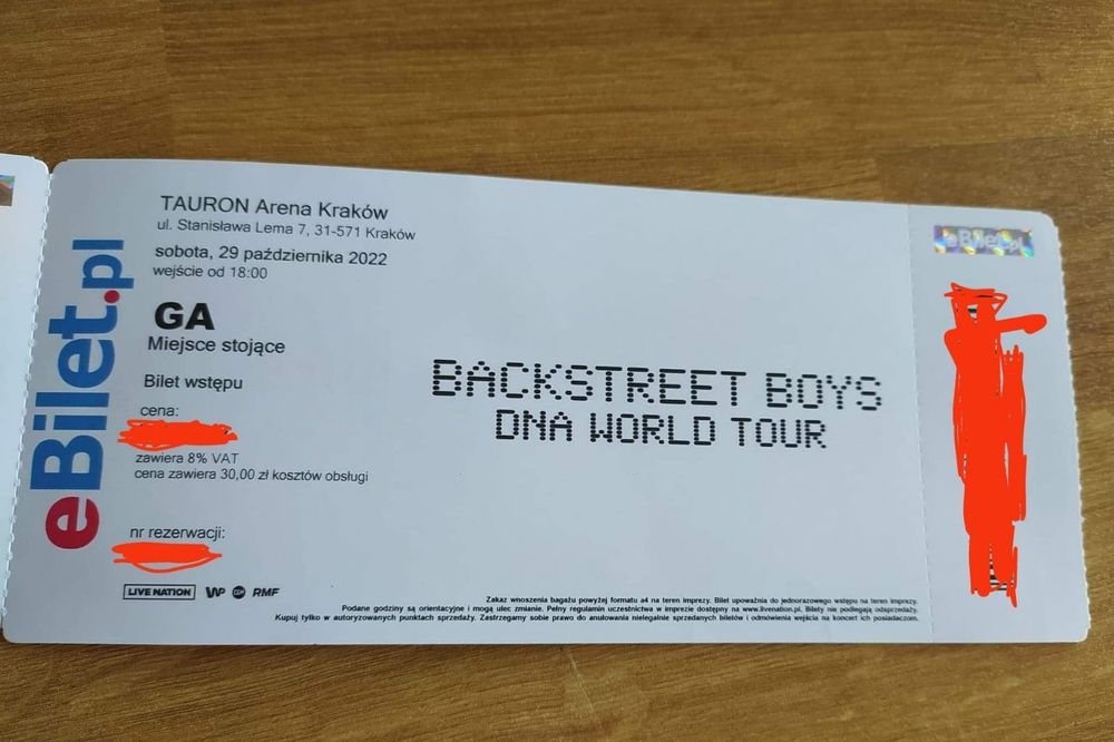 Bilety Backstreet Boys 29,10,2022