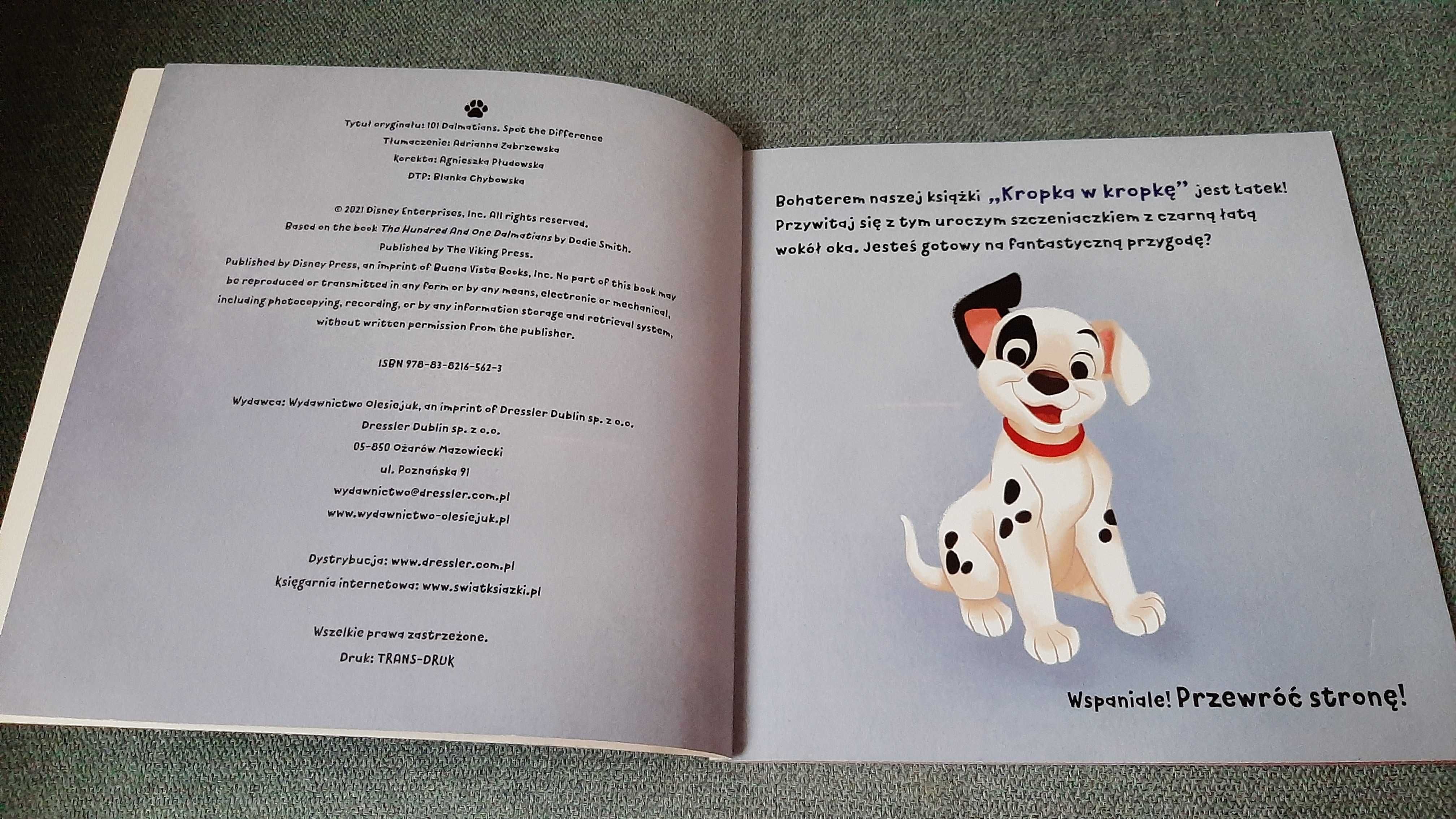 Disney 101 Dalmatyńczyków Kropka w Kropkę Książka interaktywna