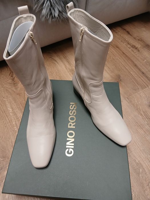 Skórzane, eleganckie buty Gino Rossi rozmiar 39 jak nowe!