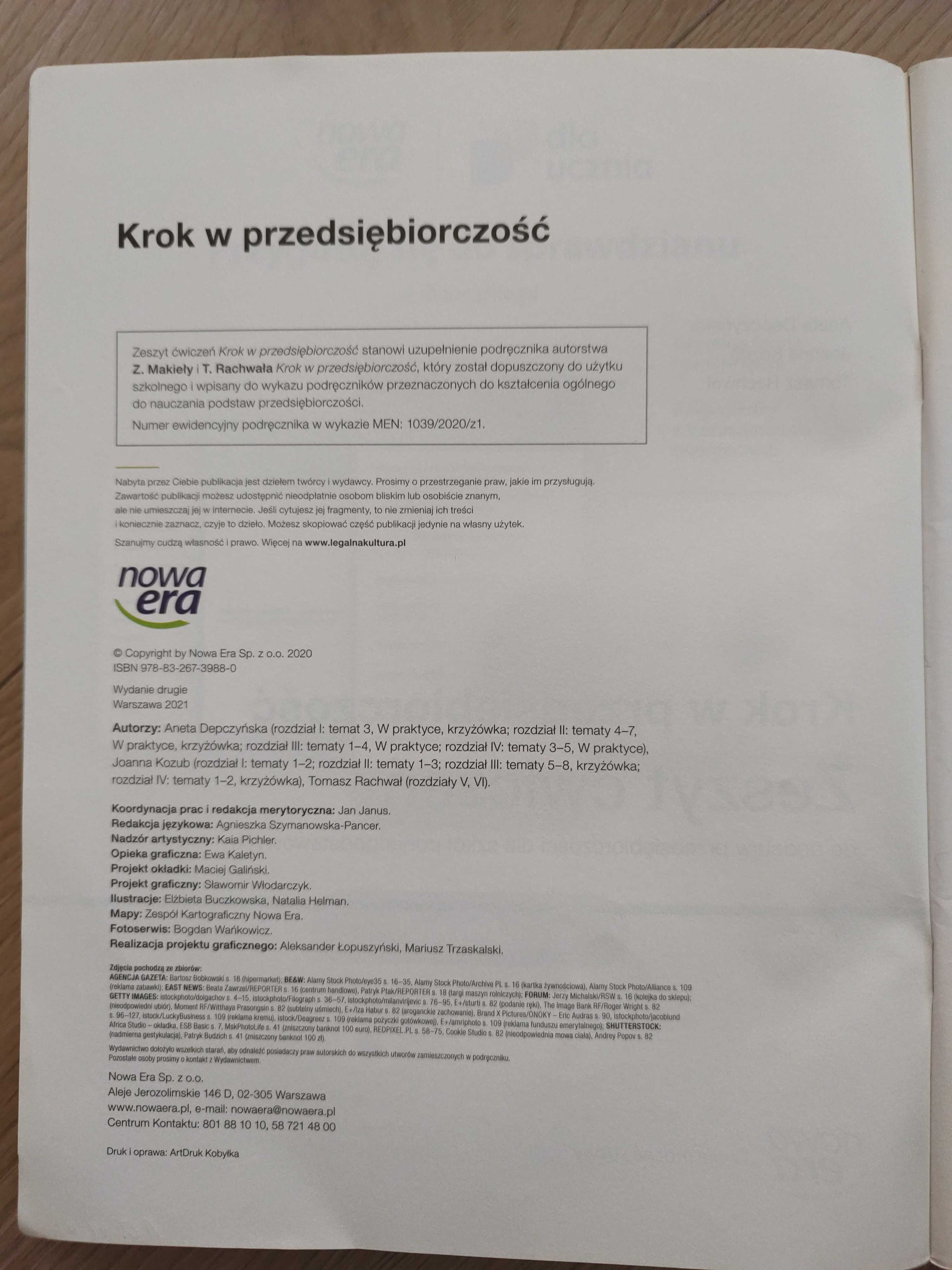 Ćwiczenia podstawy przedsiębiorczości nowa era