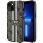 Etui Guess 4G Printed Stripes Magsafe Na Iphone 14 Plus - Brązowe