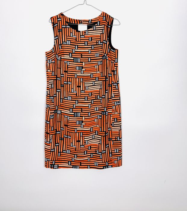 Pomarańczowa sukienka w geometryczny wzór M 38 Next